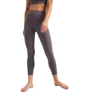 Leggings de yoga pour femmes en Spandex et Polyester, conçus sur mesure, style unique, taille élastique, coupe mi-taille - Product Image 1