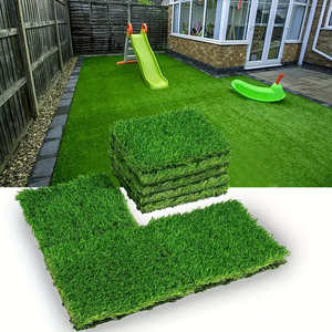 Baldosas de Césped Artificial 300x300x24mm, Impermeables, Cuadradas, para Exteriores/Interiores, Decoración de Terraza, Jardín y Patio - Product Image 4