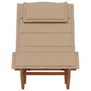 Tumbona de Madera Maciza de Acacia con Cojín, Tumbona de Primera Calidad para Relajarse al Aire Libre - Product Image 4