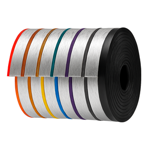 Bande LED latérale en acier avec noyau en caoutchouc et bord lettré, largeur 6cm/8cm, bobines de 100m par rouleau, pour canaux en acier, découpe sur mesure - Product Image 6
