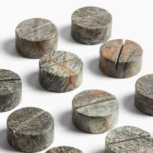 Juego de Porta Tarjetas de Visita de Mármol Travertino Natural, Soporte Minimalista de Piedra para Nombres de Mesa, Exhibidor de Tarjetas de Invitados de Boda, Porta Notas de Escritorio - Product Image 4