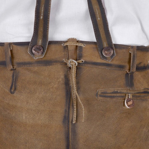 Lederhosen bavaroises pour hommes, shorts en cuir traditionnels allemands, sportifs, unis, brodés, en daim, fabricant en gros de vêtements traditionnels. - Product Image 5
