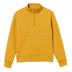 Sweat-shirt à capuche unisexe à demi-zip en polaire épais, confortable et élégant, doublure polaire douce, coupe-vent hiver, écologique, fitness - Product Image 1