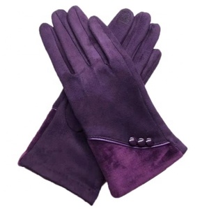 Gants d'hiver pour femmes en coton et spandex avec écran tactile doux Gants de ski quotidiens en plein air avec logo personnalisé Style uni - Product Image 6