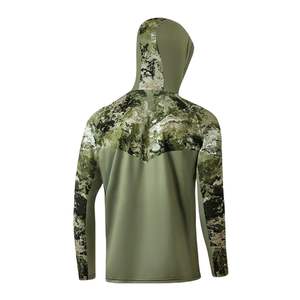 เสื้อผ้าตกปลาแบบกันน้ำพิมพ์ลายตามสั่ง MOQ ต่ำ ป้องกันแสงแดด ผลิตจากผ้าสแปนเด็กซ์/โพลีเอสเตอร์ พร้อมฮู้ดและหน้ากากปิดหน้า - Product Image 2