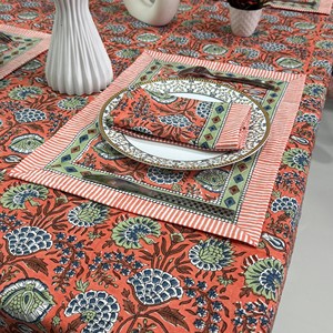 Floral Printed Cotton <b>Tablecloth</b> Rectangle Traditional Chinese Style Washable Home Use Washable Customizable <b>Square</b> <b>Tablecloth</b> - Product Image 6