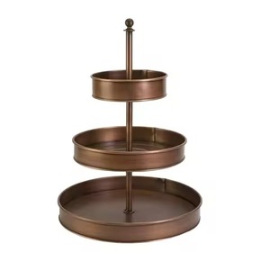 Support à gâteau élégant en métal, présentoir à gâteau, plateau de service pour desserts, décoration de table pour mariage et fête - Product Image 2