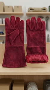 Gants de soudage de protection robustes avec manchette longue et protection thermique - Product Image 5
