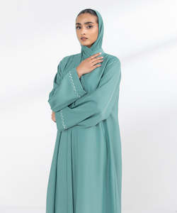 Long Sleeve <b>Plus</b> <b>Size</b> Solid Color Casual Abaya Custom Color Long Sleeve Islamic Clothing Hijab Women Abaya Printed OEM - Product Image 5