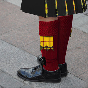 Durable Comfortable Scottish Highland Kilt Hose <b>Socks</b> for Men Traditional <b>Wool</b> Blend Long <b>Socks</b> Soft Ribbed Design Supplier - Product Image 3