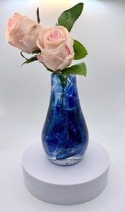 แจกันเรซิ่น Ocean Time Midnight Tide สีฟ้า งานแฮนด์เมด ตกแต่งสไตล์ชายฝั่ง - Product Image 4