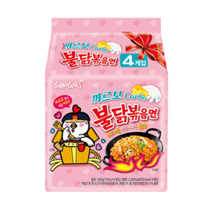 Samyangs Hot Chicken Flavour Ramen Carbonara Limited Edition 130g 8 Packs Per <b>Display</b> <b>Case</b> For Supermarket Chains - Product Image 3