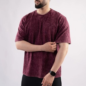Camiseta Unisex de Algodón 100% de Gran Gramaje, Estilo Vintage, Lavada al Ácido, con Logotipo Personalizado, Tejido de Punto, Casual, Desgastada y Oversize - Product Image 4