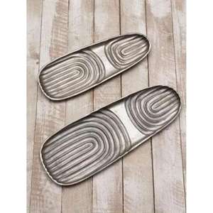 ถาดเงินพร้อมหูจับรูปเขากวางสีทอง ของตกแต่งคริสต์มาส ถาดทำมือ ถาดเสิร์ฟตกแต่ง ถาดเสิร์ฟสำหรับงานอีเว้นท์ - Product Image 6