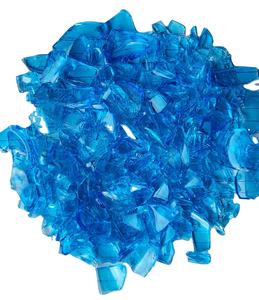Copeaux de verre recyclés bleu ciel et agrégats transparents pour la décoration et l'utilisation de gravier en pierre concassée - Product Image 1
