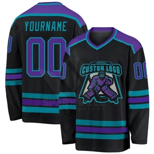 Jersey de Hockey sobre Hielo Rosa Personalizado, Logotipo Sublimado, Bordado 3D, Cuello en V, Manga Larga, Malla Transpirable de 220g, Ropa Deportiva Unisex para Adultos - Product Image 4
