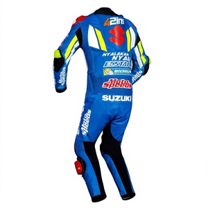 ชุดแข่งรถมอเตอร์ไซค์หนังวัวแท้ MotoCP Zuzuki แบบชิ้นเดียว หนา 1.3 มม. ระดับมืออาชีพ พร้อมเกราะป้องกัน CE ระดับ 2 แบบจั๊มสูท/ชุดแข่ง - Product Image 2