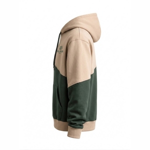 Sweat-shirt à capuche bicolore personnalisé – Sweat-shirt à capuche en polaire premium, style streetwear décontracté pour hommes et femmes - Product Image 5