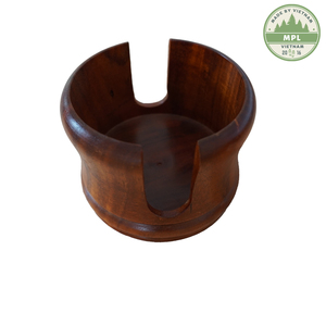 Venta directa de fábrica, posavasos de madera de acacia antiescaldado con aislamiento térmico grueso personalizado, tazas de té, diseño de forma redondeada para uso en la Mesa - Product Image 6
