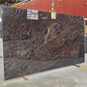Dalle de granit Paradiso classique, polie, brun-noir, panneau moderne pour la décoration des murs de la cuisine, de la salle de bain, des villas et des hôtels - Product Image 1