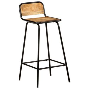 Ensemble de 4 tabourets de bar en bois naturel noir, confortables et élégants pour votre maison ou votre espace commercial - Product Image 2