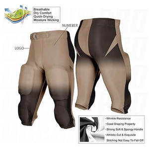 Pantalones de Fútbol Americano Lisos de Secado Rápido hasta la Rodilla, Personalizables con Etiqueta Privada OEM, Uniformes de Fútbol Americano - Product Image 4