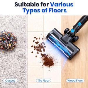 Aspirapolvere Senza Fili Leggero con Luce LED, Potente Aspiratore Ricaricabile Portatile per Uso Domestico - Product Image 6