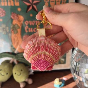 Artisan Handcrafted Embroidered Beaded <b>Keychain</b> with Colorful Floral Embellishments for Handbags Backpacks Keys and Gifts - Product Image 2