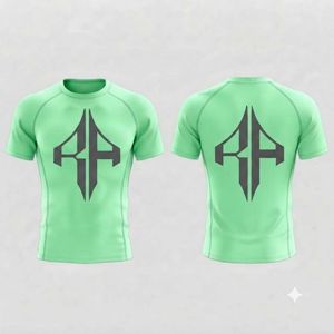 Nuevo Diseño de Cuello Redondo para Camiseta de Rashguard de MMA con Material de Spandex/Poliéster, Impresión por Sublimación, Logotipo Personalizado por RIVIAN ATLANTIC - Product Image 1
