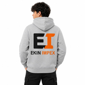 Sweat-shirt à capuche unisexe en molleton de coton, décontracté, imprimé DTF, avec poche kangourou, logo personnalisé, streetwear - Product Image 4