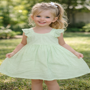 Robe pour enfants 100% coton, vêtements décontractés pour filles, tenue de fête estivale, douce, confortable et élégante - Product Image 6