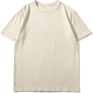 Nuevas Camisetas Térmicas Lisas Casuales al por Mayor de Algodón Pesado Tejido de Doble Capa Transpirables con Cuello Redondo y Manga Corta para Hombre - Product Image 5