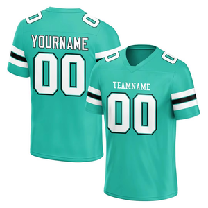 Camisetas de Fútbol Americano Personalizadas, 100% Poliéster, Impresión por Transferencia de Calor, Nombre del Equipo, Manga Corta, Cuello en V, Unisex, Adulto, Todas las Tallas - Product Image 2