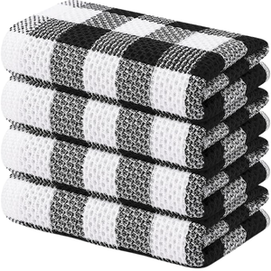 ผ้าเช็ดครัว OEM ซัพพลายเออร์ ผ้าฝ้ายดูดซับ 100% สำหรับเช็ดจาน เช็ดแก้ว นุ่ม ทนทาน ใช้ได้ทุกวัน จำนวนมาก - Product Image 3