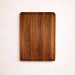 Planche à découper en bois d'acacia, épaisse, durable, compatible avec les couteaux, finition lisse, avec rainure pour les jus, idéale pour couper, servir, utilisation en cuisine - Product Image 1