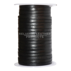 4mm Black Flat <b>Leather</b> Cord for Jewelry Making High Quality <b>Leather</b> Craft Material - Product Image 1