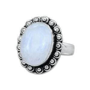 925 Sterling Silver Natural Multi Shape Rainbow <b>Moonstone</b> <b>Ring</b> Bezel Setting Minimalist Unisex Engagement Anniversary - Product Image 4