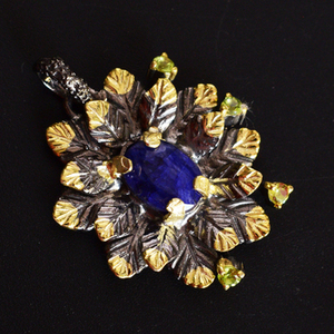 Colgante de plata de ley 925 pura con baño de rodio y peridoto, amuleto de piedra preciosa, regalo clásico, collar con colgante fino para mujer, para usar en bodas. - Product Image 5