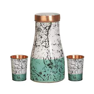 Set de Regalo Festivo: Botella de Agua de Cobre Puro con 2 Vasos, Diseño Minimalista, Portátil para Viajes - Product Image 6