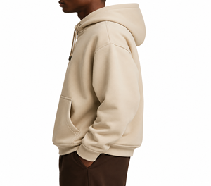 Sweat-shirt à capuche oversize pour homme, couleur unie, en molleton, coupe décontractée, pour l'automne - Product Image 3