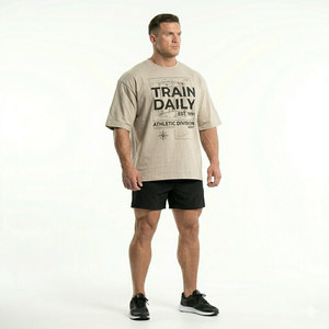 Camiseta Deportiva Unisex de Talla Grande, Transpirable, 240 GSM, 100% Algodón, Estilo Urbano, Marca Privada, OEM, ODM - Product Image 6