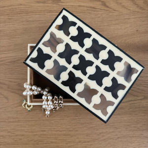 Nouveautés Boîte de rangement de bijoux personnalisée en incrustation d'os avec belle boîte de ligne de conception Boîte d'incrustation d'os disponible dans toutes les tailles - Product Image 4