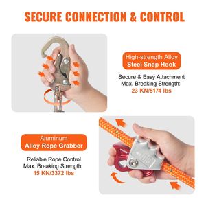 Moschettone in Acciaio Legato da 10ft (3m) per Arboricoltura, con Anima in Acciaio da 12,7mm, Accessorio per Attrezzatura da Arrampicata su Alberi - Product Image 5