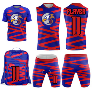 ชุดฟุตบอล 7 คนแบบกำหนดเอง พิมพ์ลายโลโก้ทีมด้วยเทคนิค Sublimation บริการ OEM แห้งเร็ว คุณภาพสูง ชุดกีฬา - Product Image 1