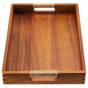 Plateau de service en bois à motif moderne 29, idéal pour la restauration quotidienne, la présentation de boissons et comme vaisselle de thé, pour les promotions - Product Image 6