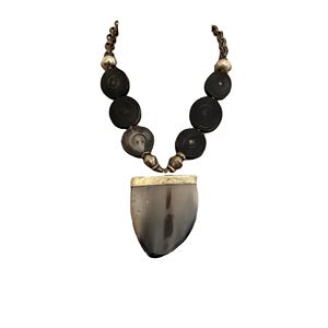 Collar de cuerno de búfalo pulido Natural de alta calidad para mujer, joyería de moda para fiesta religiosa cristiana, forma personalizada impermeable - Product Image 1