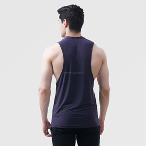 Wholesale Bodybuilding Muscle Workout Fitness Gym Shirts Athletic Stringer Solid Racerback Gym Wear Tank <b>Top</b> <b>Men</b> - Product Image 4