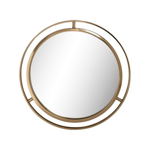 Miroir mural en métal cintré de luxe, design minimaliste moderne pour une décoration intérieure haut de gamme - Product Image 1