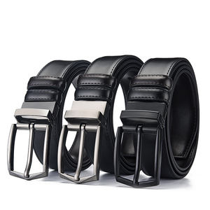 Ceinture tactique réversible classique pour homme avec boucle en cuivre, en cuir de vachette écologique - Product Image 5