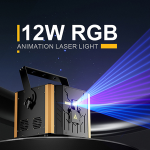 SHEHDS 12W แสงเลเซอร์ RGB DMX512 ILDA อินพุตดีเจแอนิเมชั่น ดีเจ เลเซอร์ ไลท์สำหรับไนท์คลับบาร์ดิสโก้งานแต่งงาน - Product Image 1